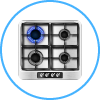 Gas hobs installation icon