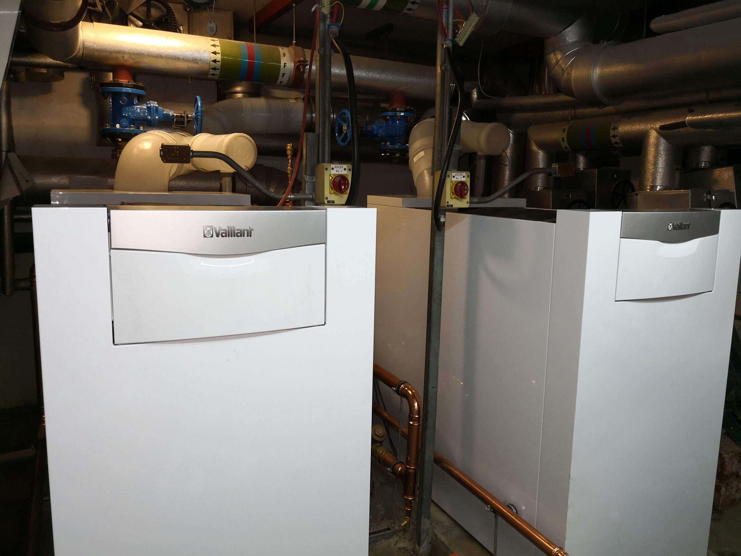 Comercial boiler replacement image after