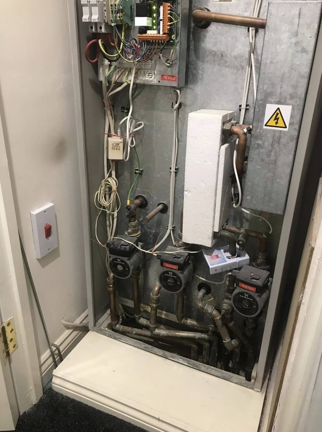 Hot Water Cylinder Installation Image before